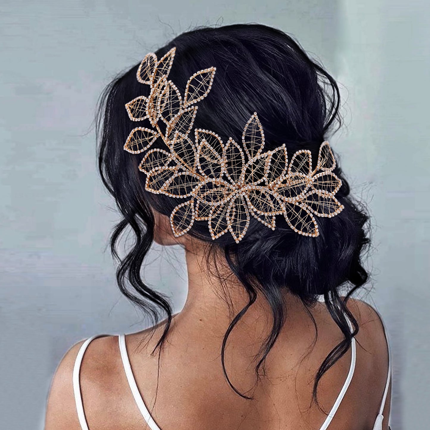 BRIDELLA BHP256 Handmade Bridal Crown Woman Wedding Hair Accessories Rhinestone Headpiece European Bridal Tiara and Headdress