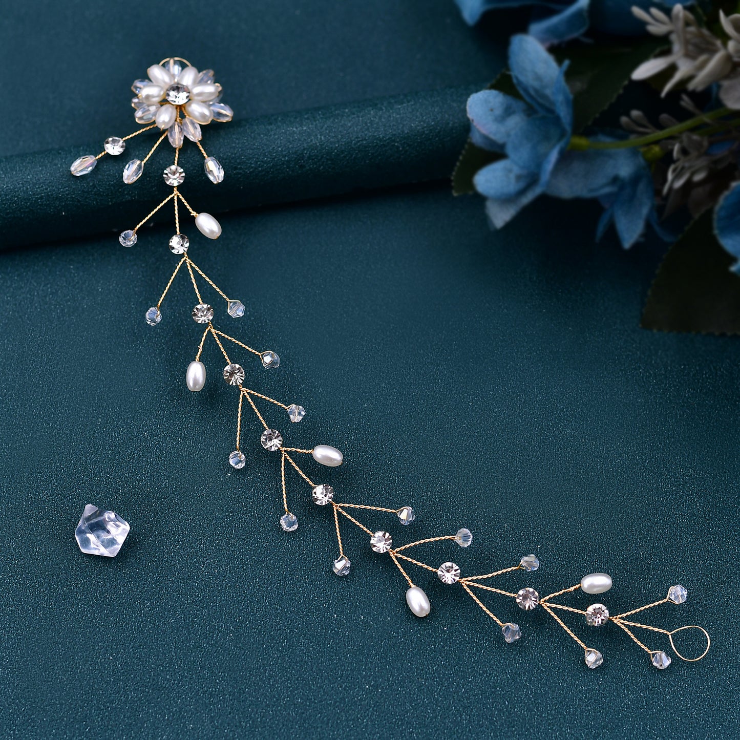 BRIDELLA BHP35 Pearl Crystal Head Piece Woman Bridal Headband Wedding Hair Accessories Girls Headwear Elegant Bride Headpiece