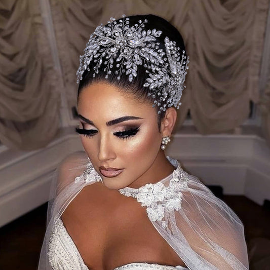 BRIDELLA BHP409 Rhinestone Wedding Bride headdress Woman Luxury Hair Accessories Headband for Bridal Headwear Wedding Tiara