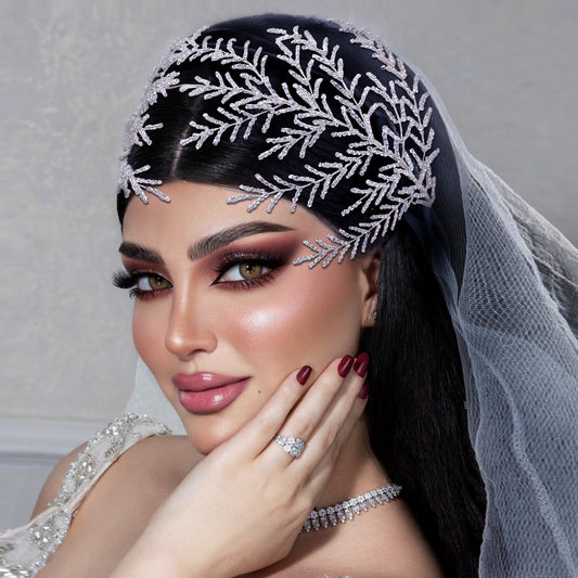 BRIDELLA BHP493 Bridal Headband Rhinestone Hair Jewelry for Women Tiaras Crystal Wedding Crown Bride Head-wear Hair Accessories