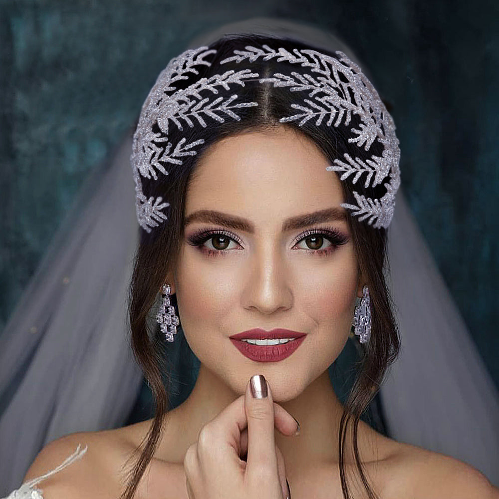 BRIDELLA BHP493 Bridal Headband Rhinestone Hair Jewelry for Women Tiaras Crystal Wedding Crown Bride Head-wear Hair Accessories