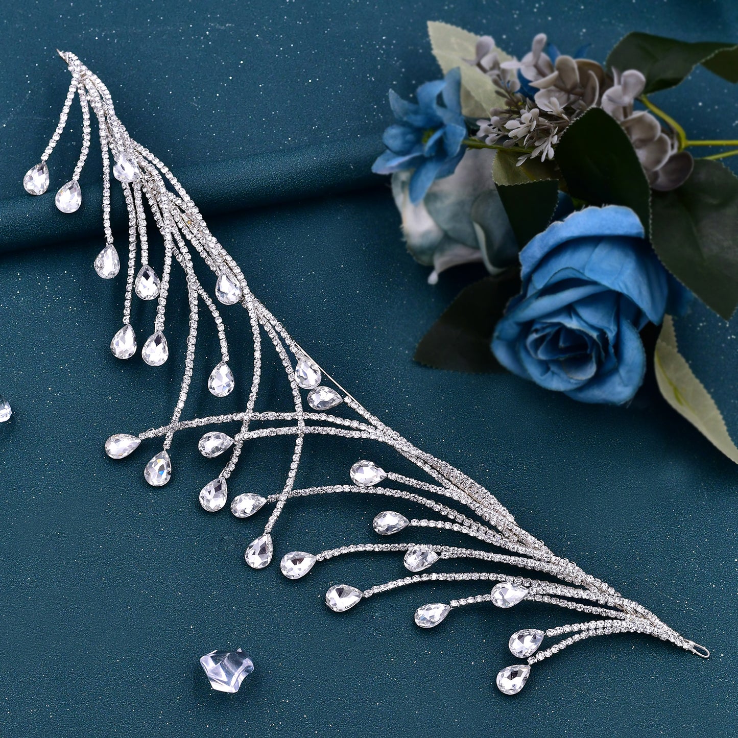BRIDELLA BHP497  Wedding Crown Rhinestone Bridal Tiara Headband Woman Hair Accessories Queen Headdresses Hair Ornaments Jewelry