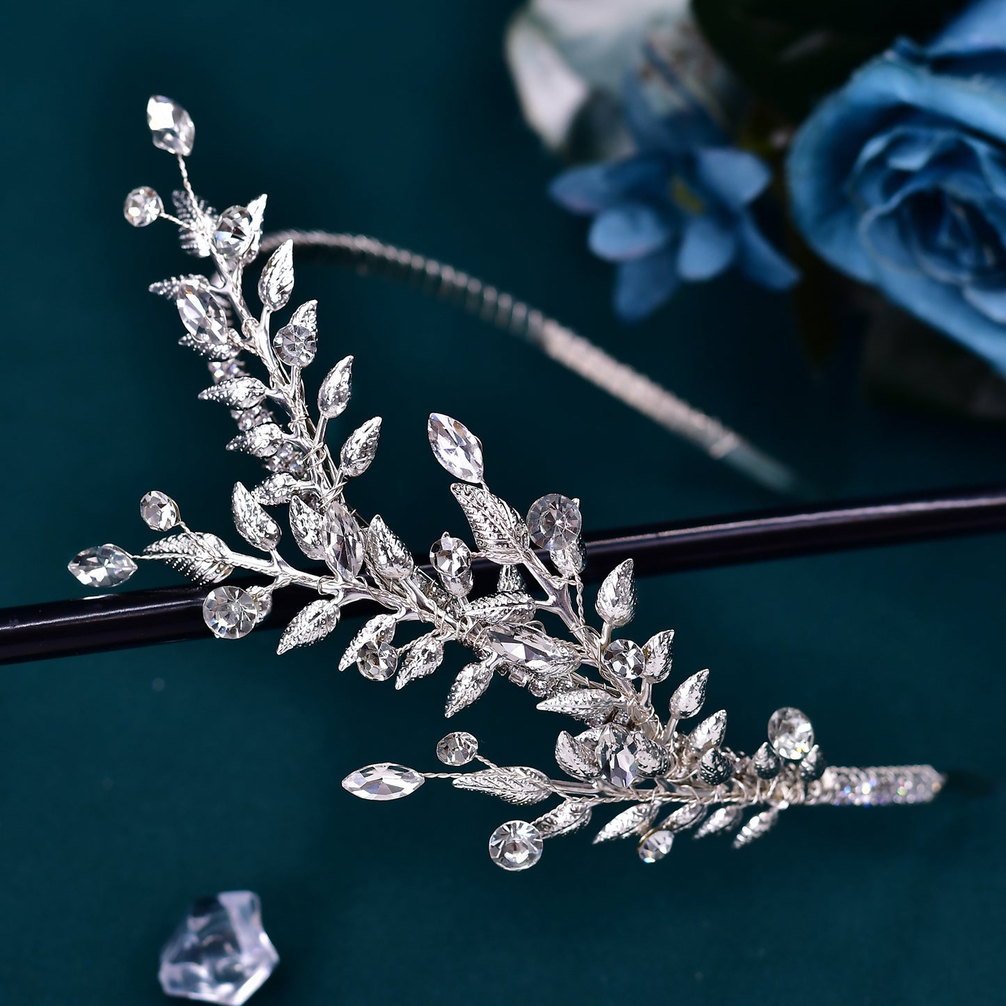 BRIDELLA BHP550 Branch Bridal Hairband Wedding Hair Accessories for Party Bride Head Hoop Woman Headdress Crystal Woman Headband