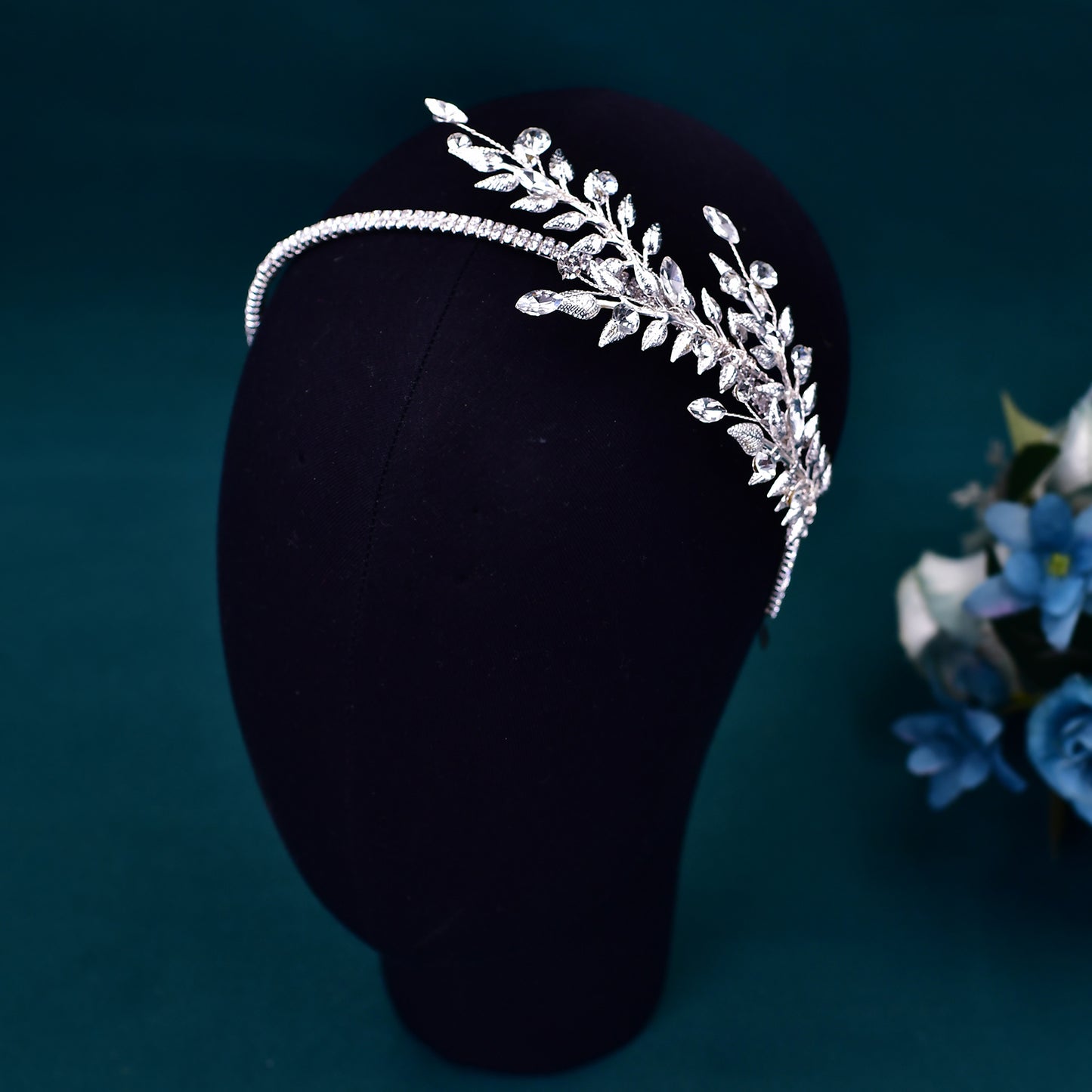 BRIDELLA BHP550 Branch Bridal Hairband Wedding Hair Accessories for Party Bride Head Hoop Woman Headdress Crystal Woman Headband