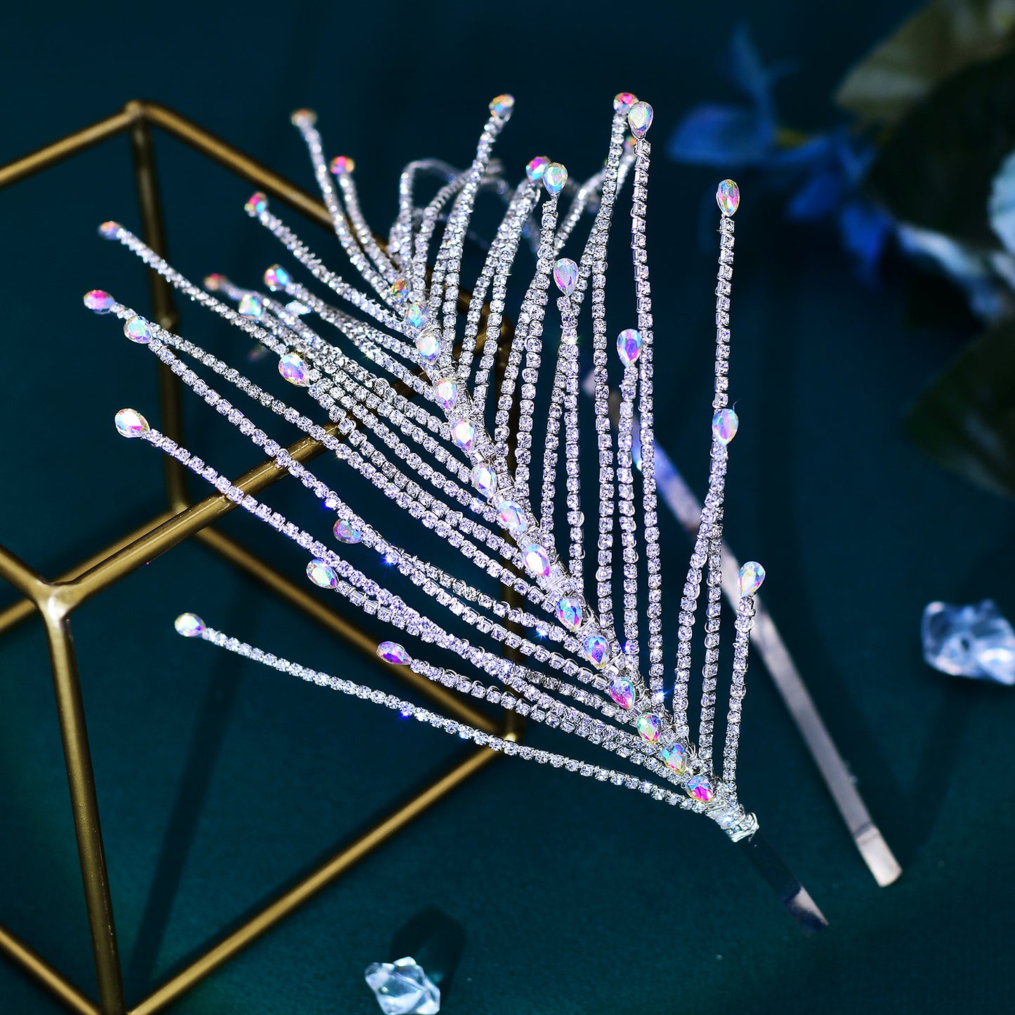 BRIDELLA BHP628 Rhinestone Wedding Headband for Bridal Handmade Crystal Woman Hairband Party Wedding Hair Accessories Headpiece