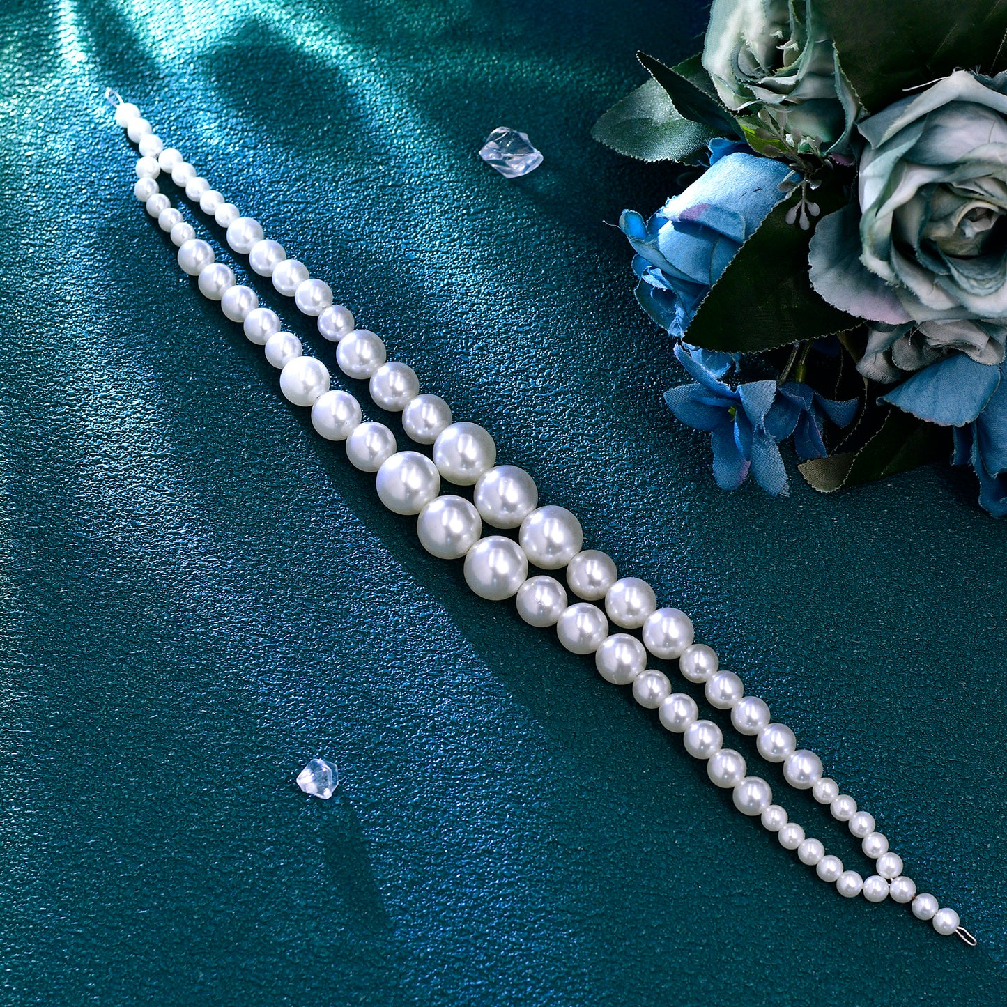 BRIDELLA BHP727 Oversize Large White Color Pearl Headband Full Pearl Women Hair Band Crown Trendy Bridal Headwear Hair Accessories