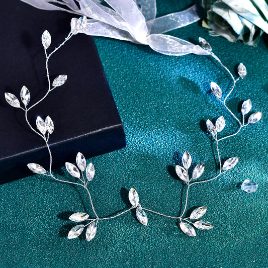 BHP838-S silver rhinestone headband