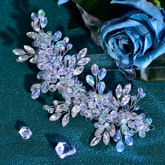 BHP882-S silver rhinestone crystal headband