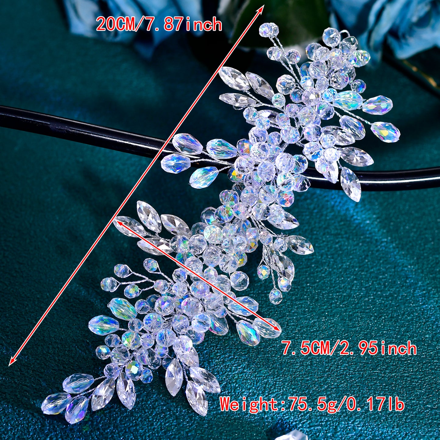 BRIDELLA BHP882 Bridal Headpiece Crystal Bride Hair Accessories Rhinestone Headband Wedding Bridesmaid Hair Jewelry Hairwear