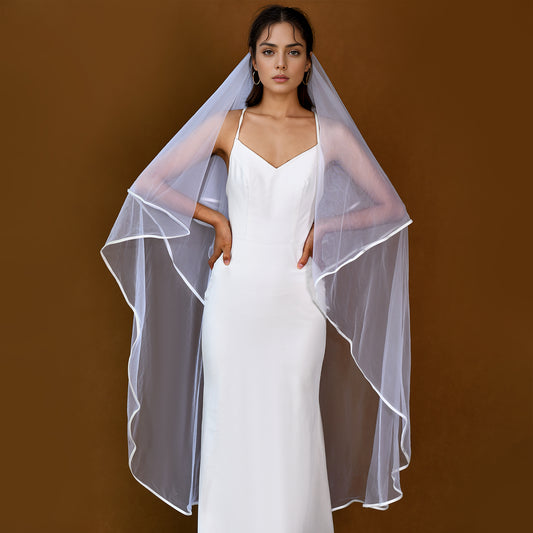 M100-W white mesh veil