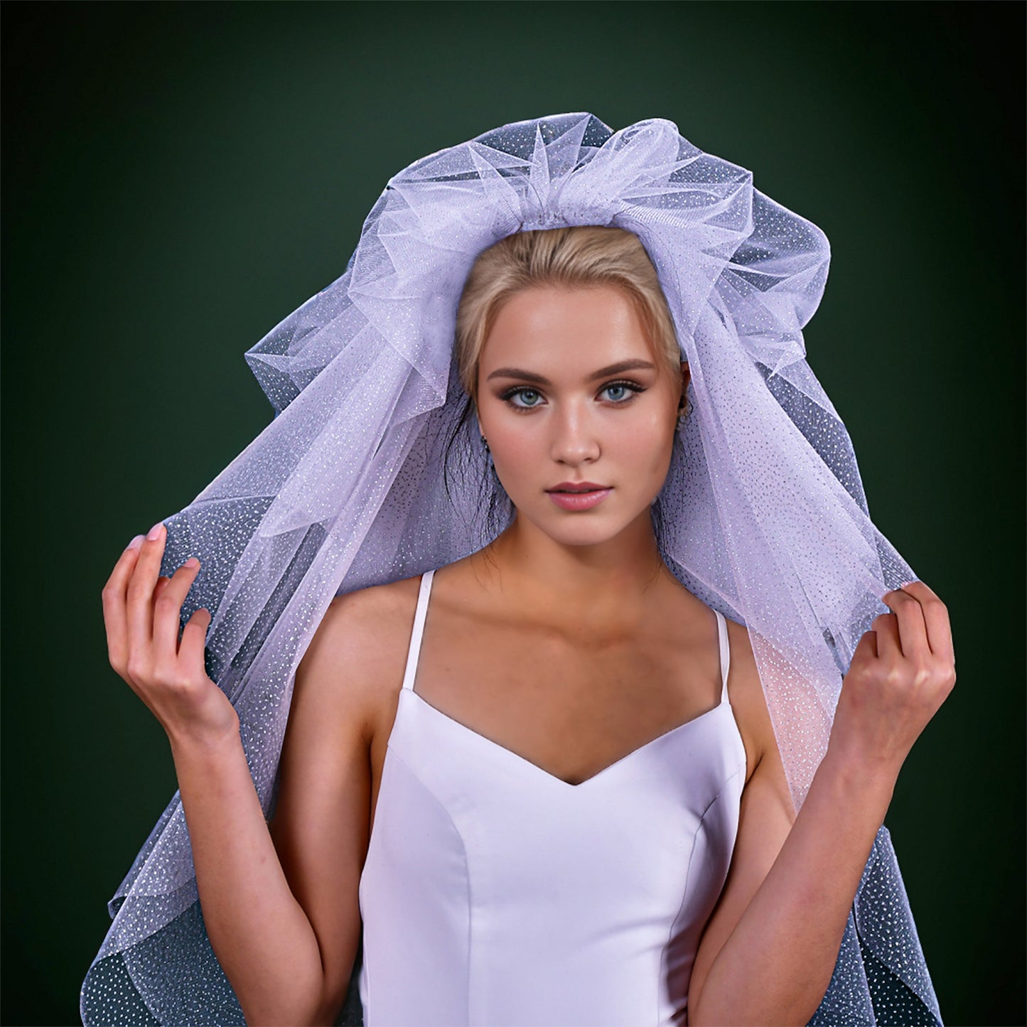 BRIDELLA BM102  Multi-Layered Sequined Bridal Veil Wedding Dress Accessories