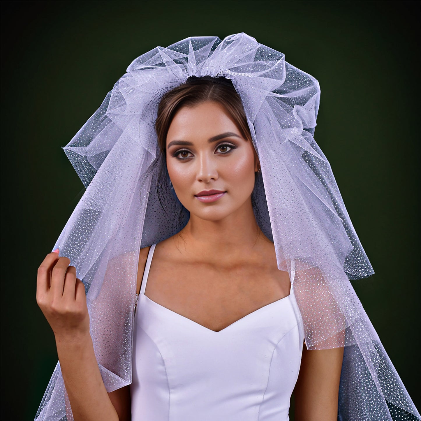 BRIDELLA BM102  Multi-Layered Sequined Bridal Veil Wedding Dress Accessories
