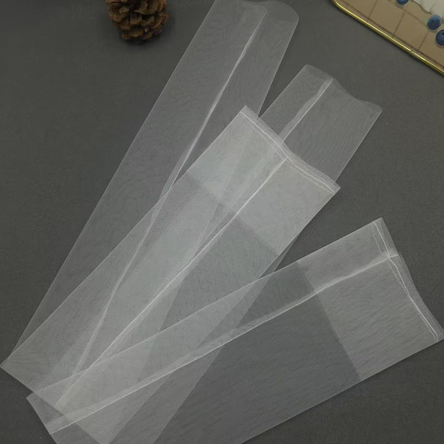 BRIDELLA BG25 Bridal Gloves White Tulle Long Wedding Gloves Comfortable And Transparent Women's Gloves The Elegant First Choice For Formal Occasions