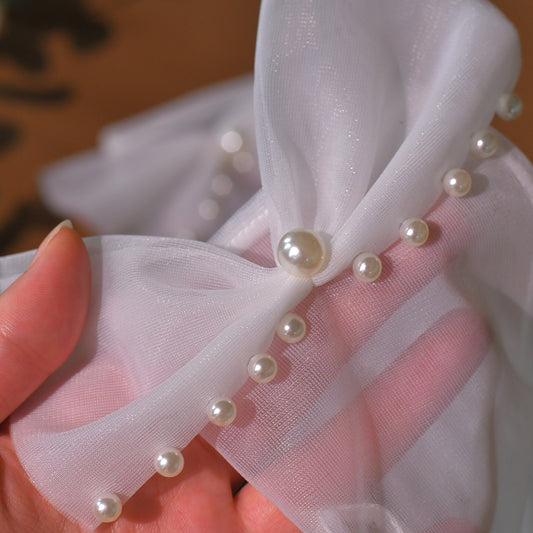 OG37 white pearl mesh gloves