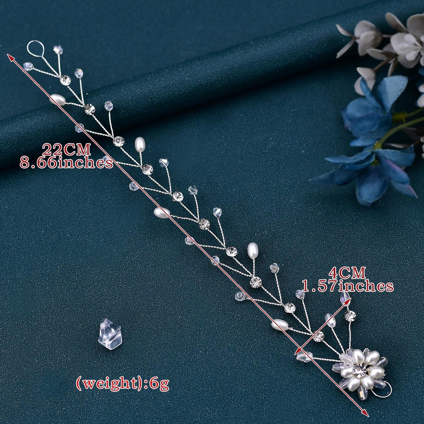 BRIDELLA BHP35 Pearl Crystal Head Piece Woman Bridal Headband Wedding Hair Accessories Girls Headwear Elegant Bride Headpiece
