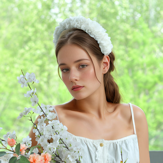 VH01 white mesh headband