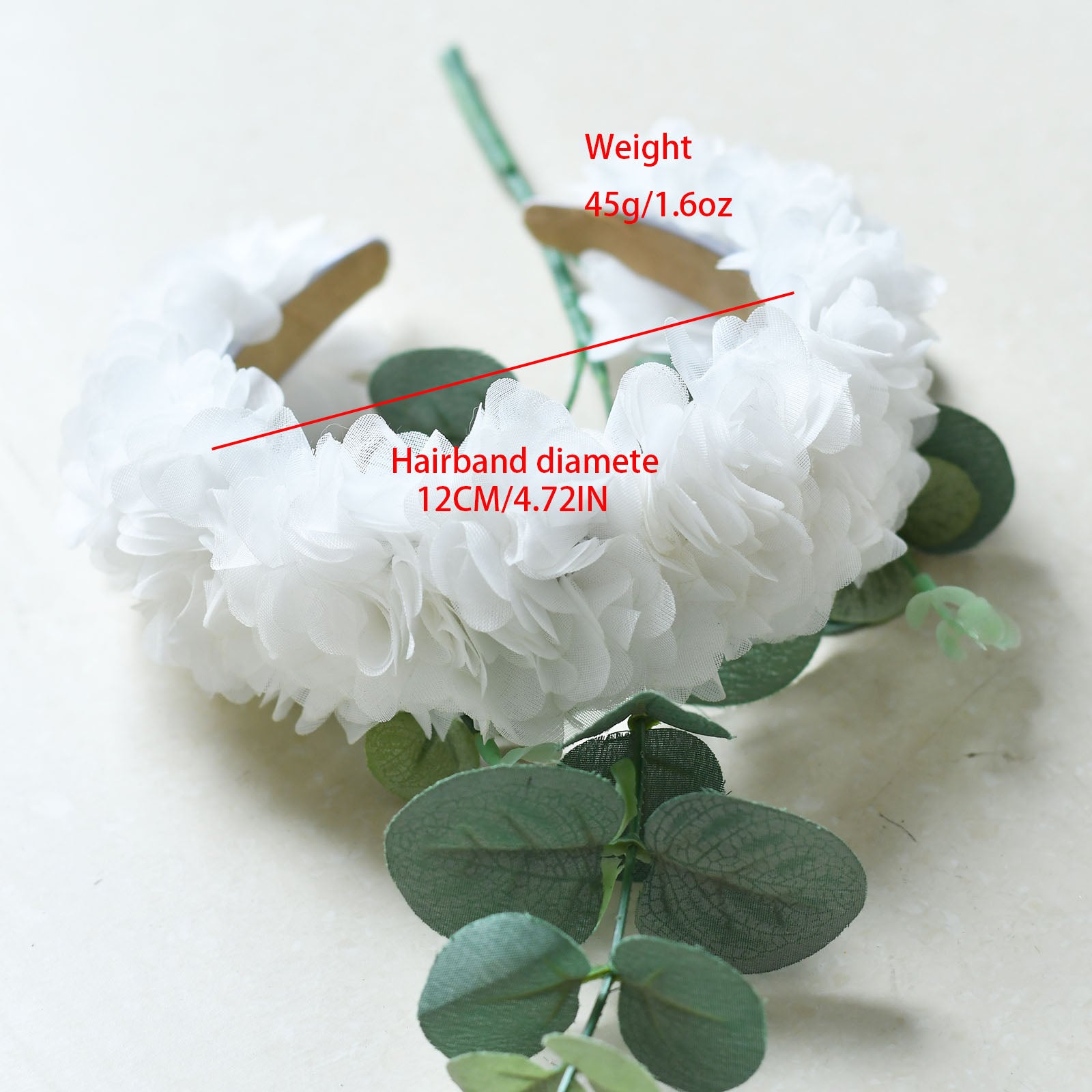 VH01 white mesh headband