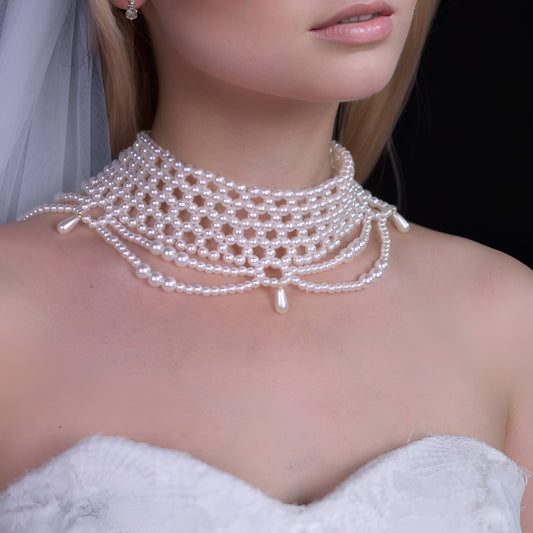 VG96 white pearl shawl