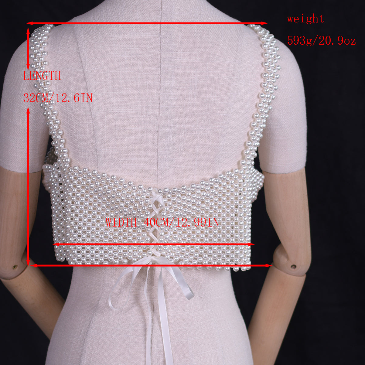 VG95 white pearl shawl