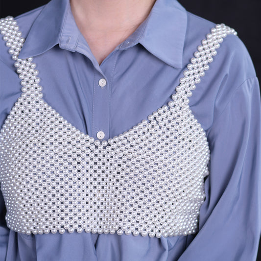 VG95 white pearl shawl