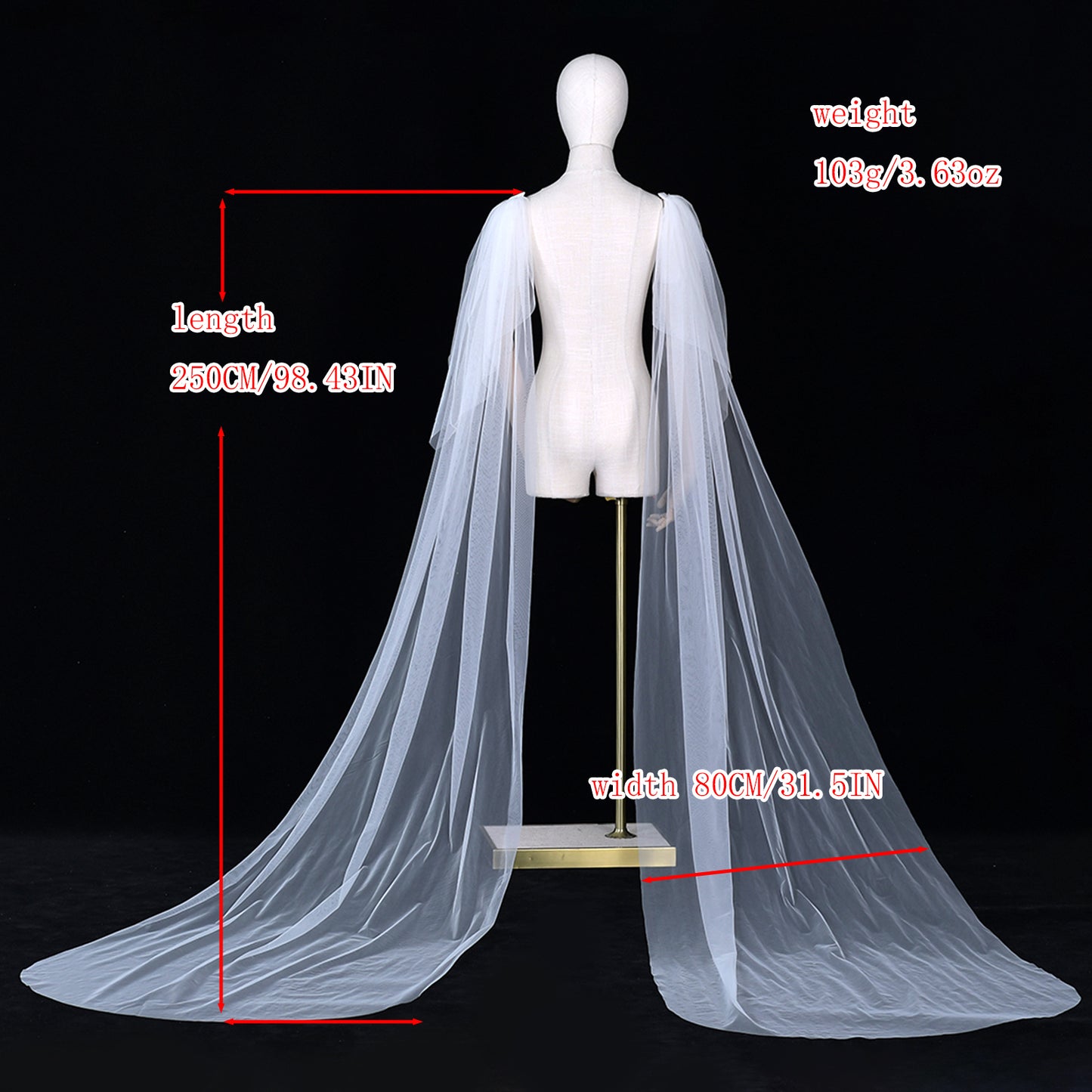 VG111-I ivory mesh shawl