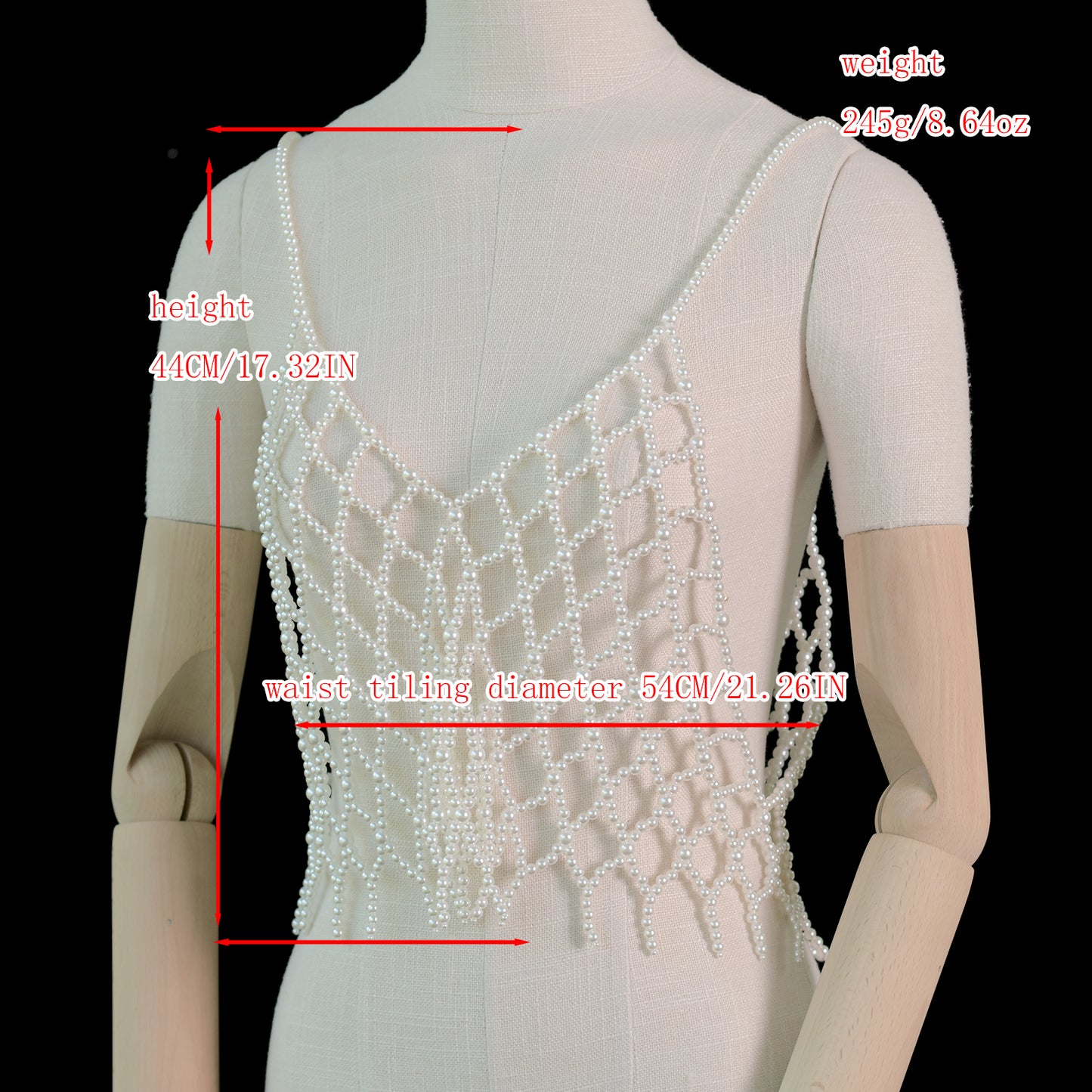 VG101 white pearl shawl