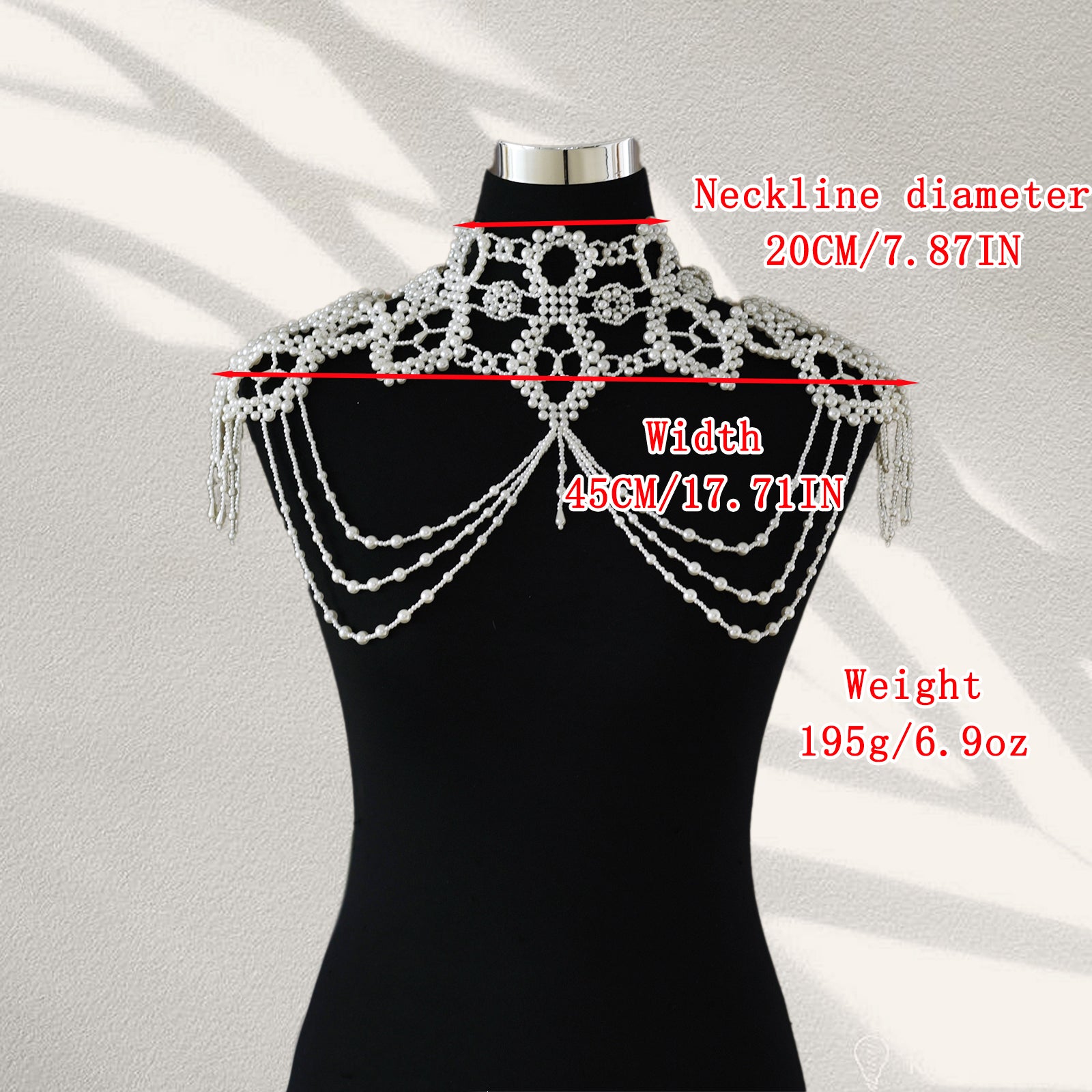 VG09 white pearl shawl