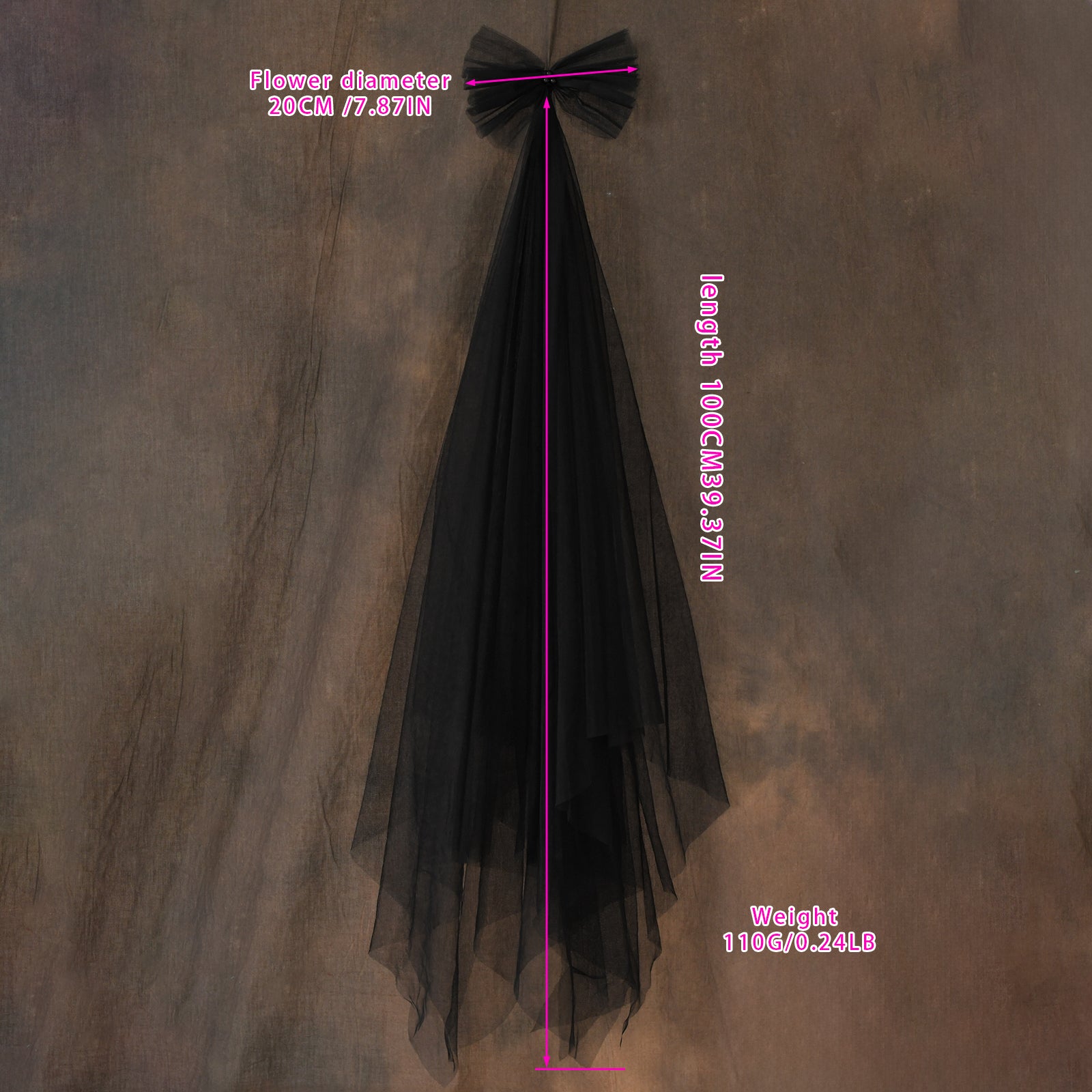 MG59-B black pearl mesh shawl