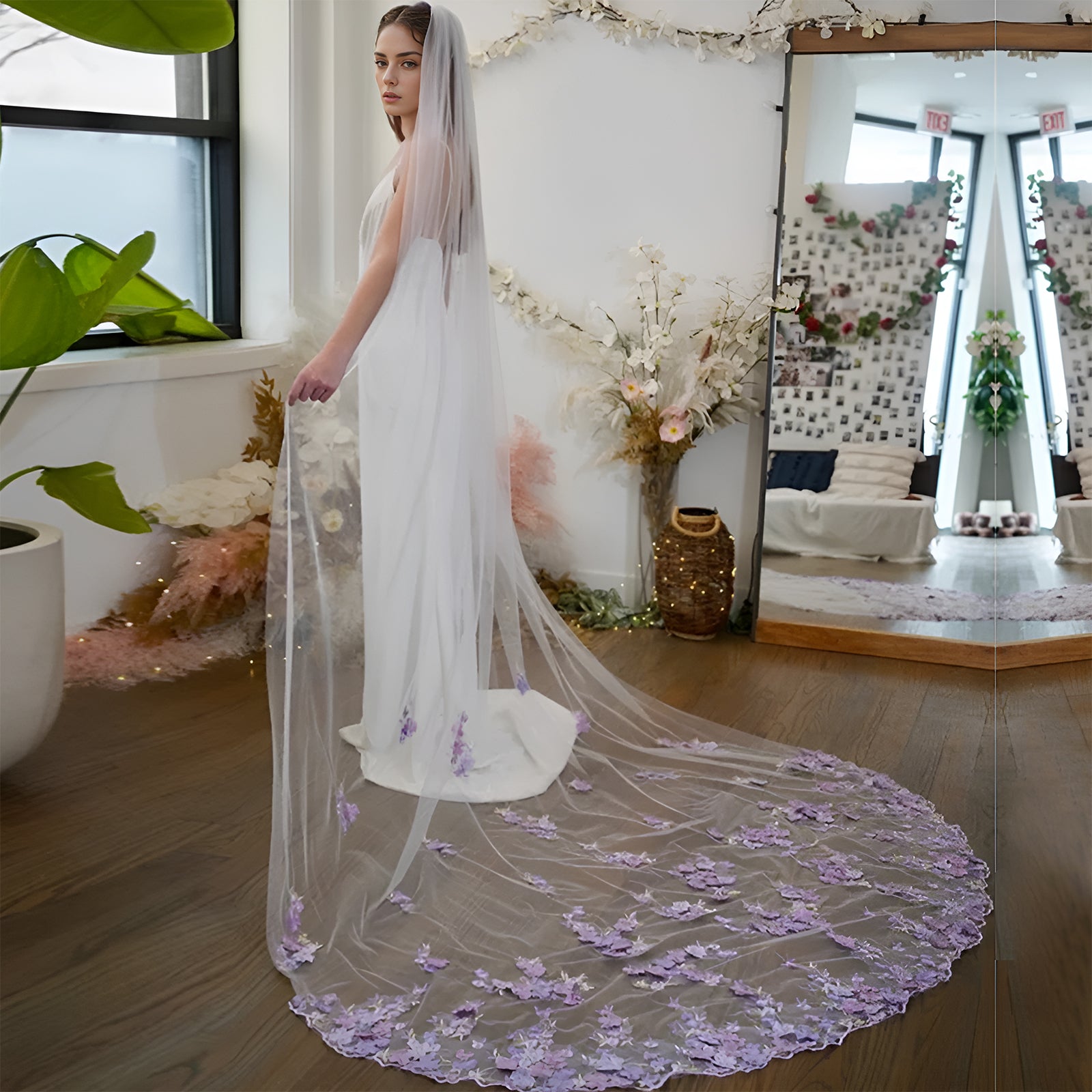 M109-I purple mesh veil