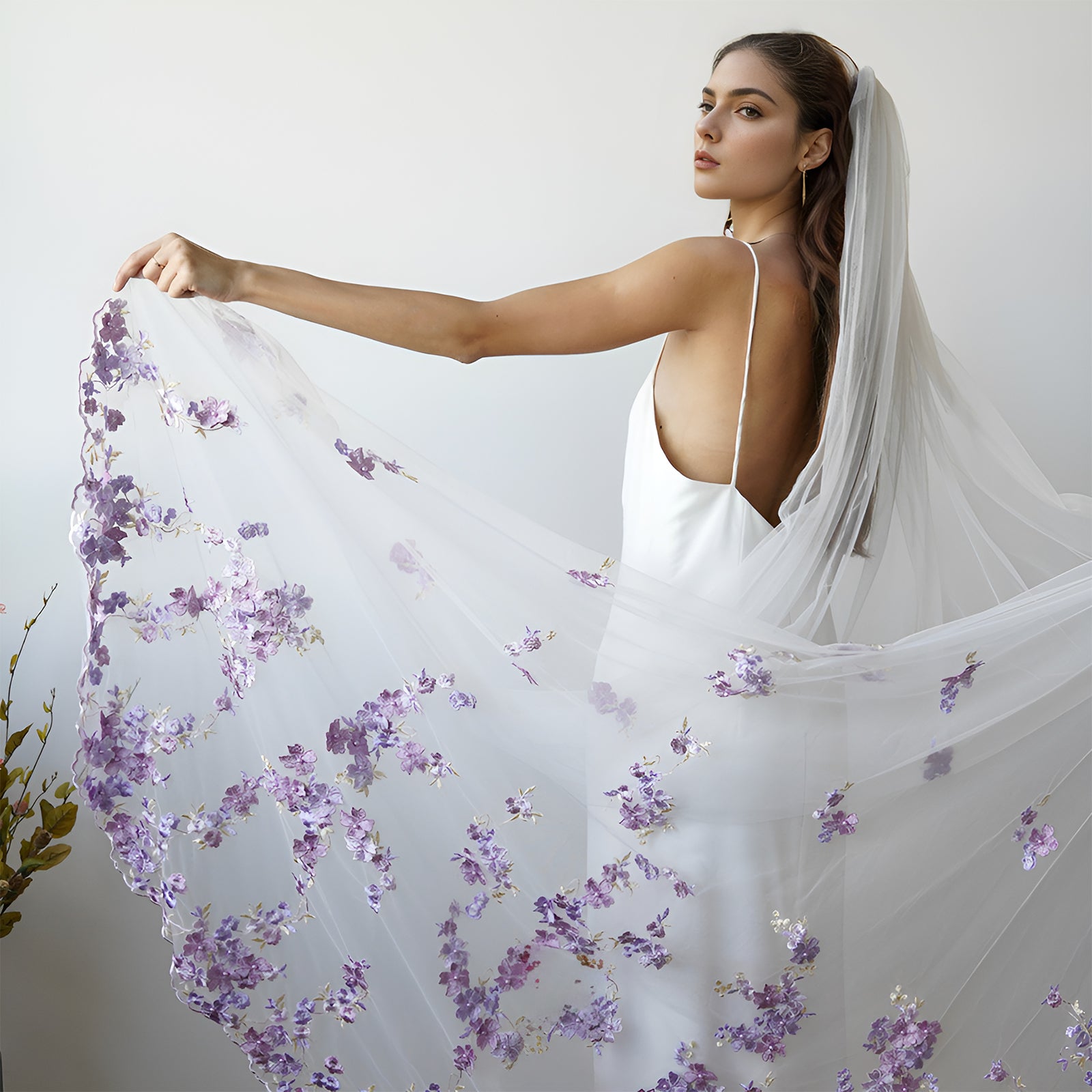 M109-I purple mesh veil