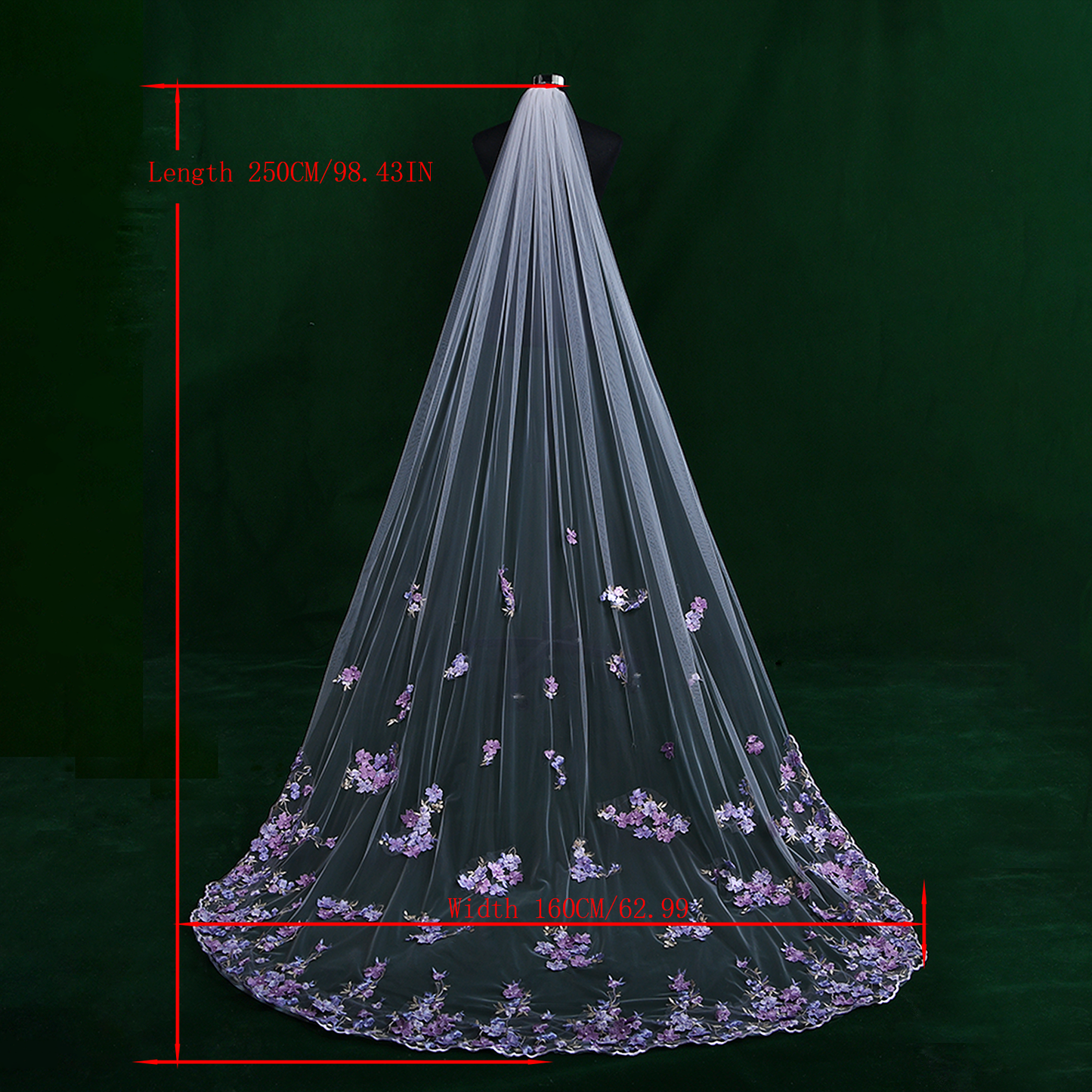 M109-I purple mesh veil