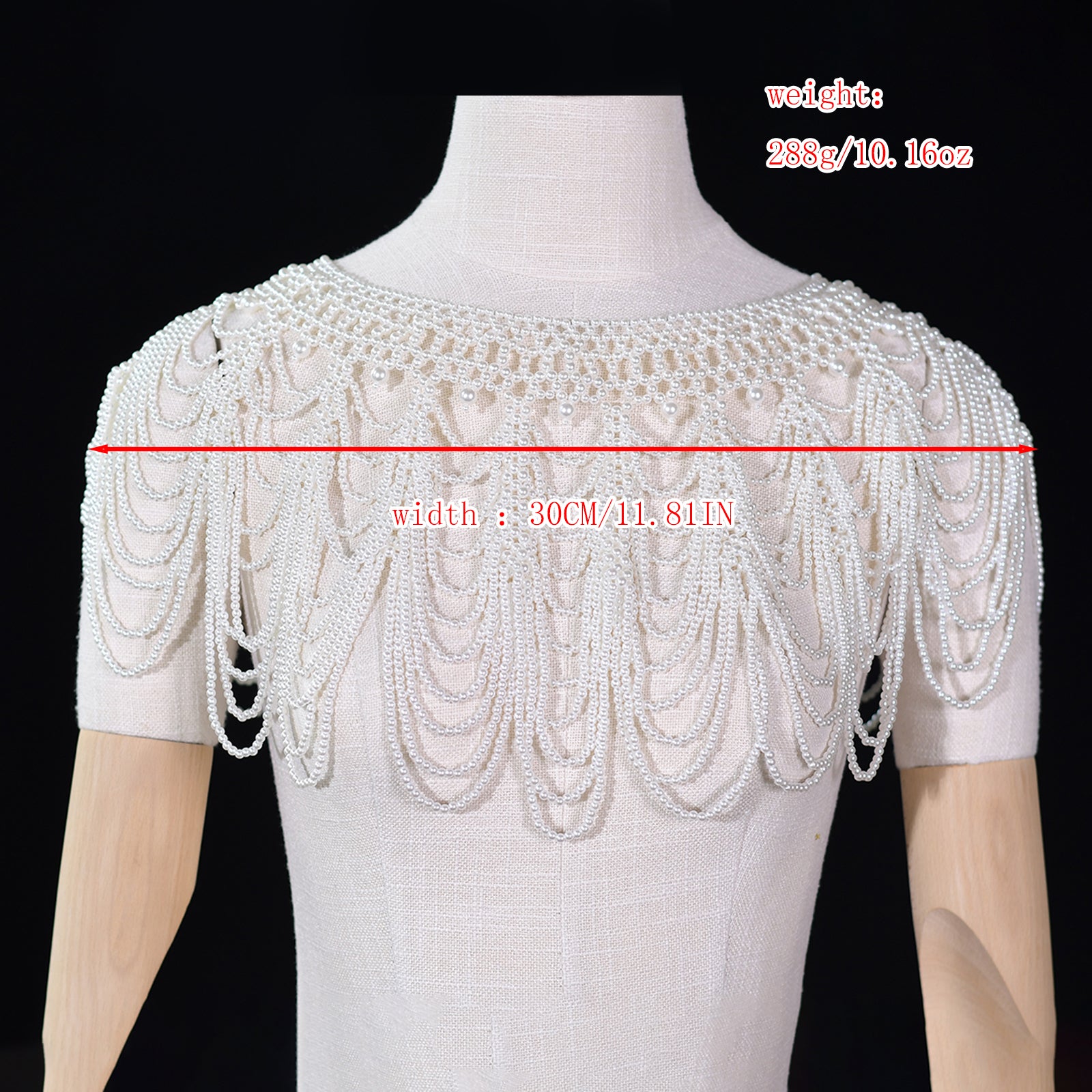 VG38A white pearl shawl