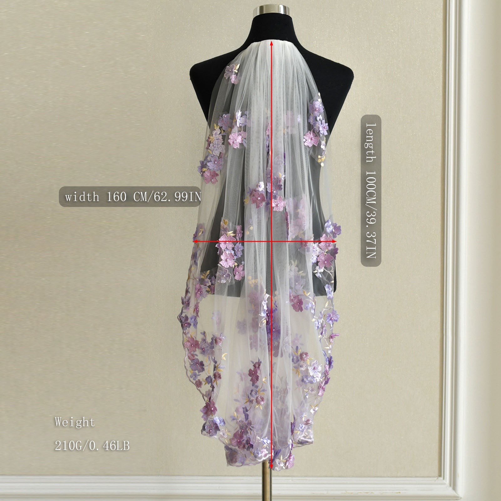 M181-I lavender mesh hair comb