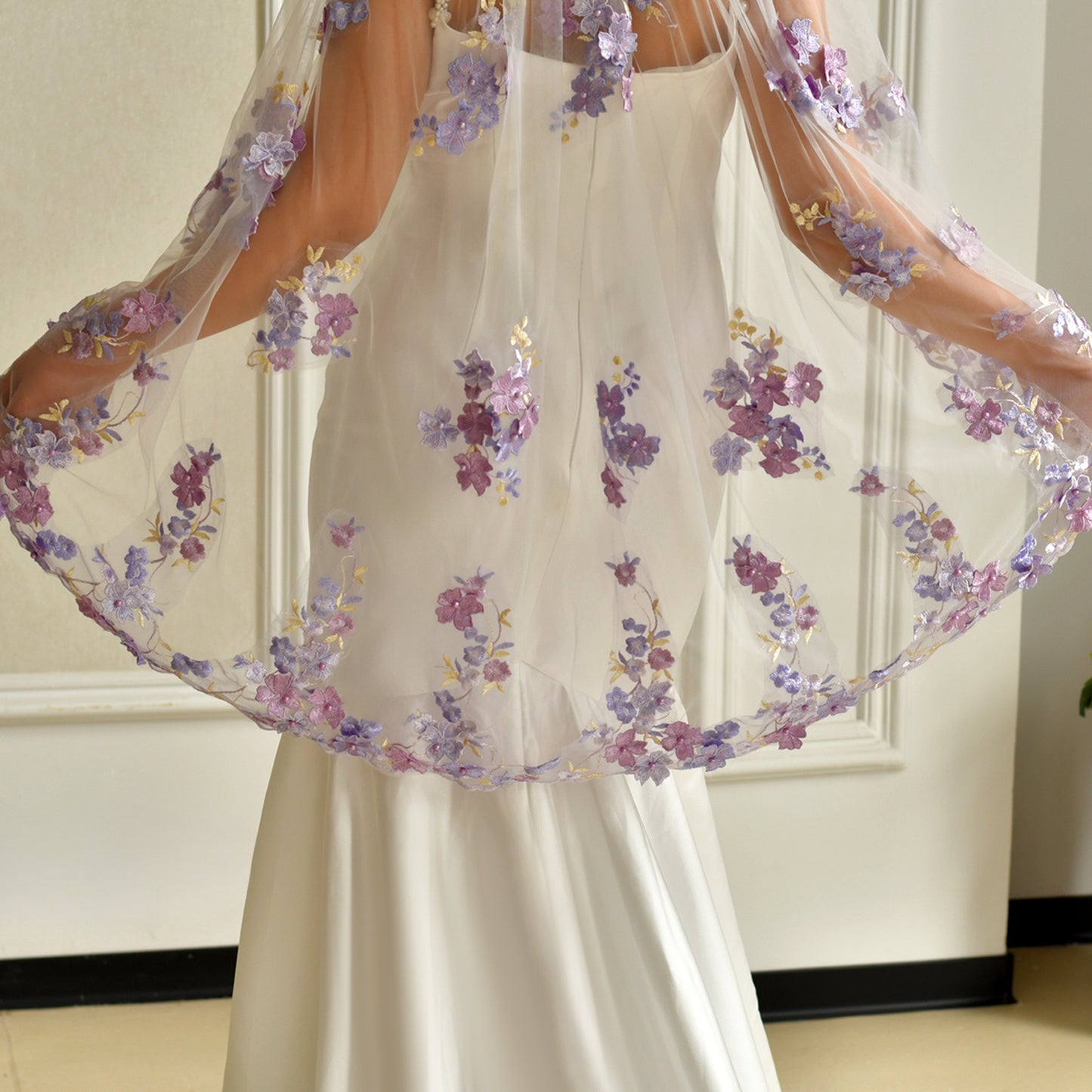 M181-I lavender mesh hair comb