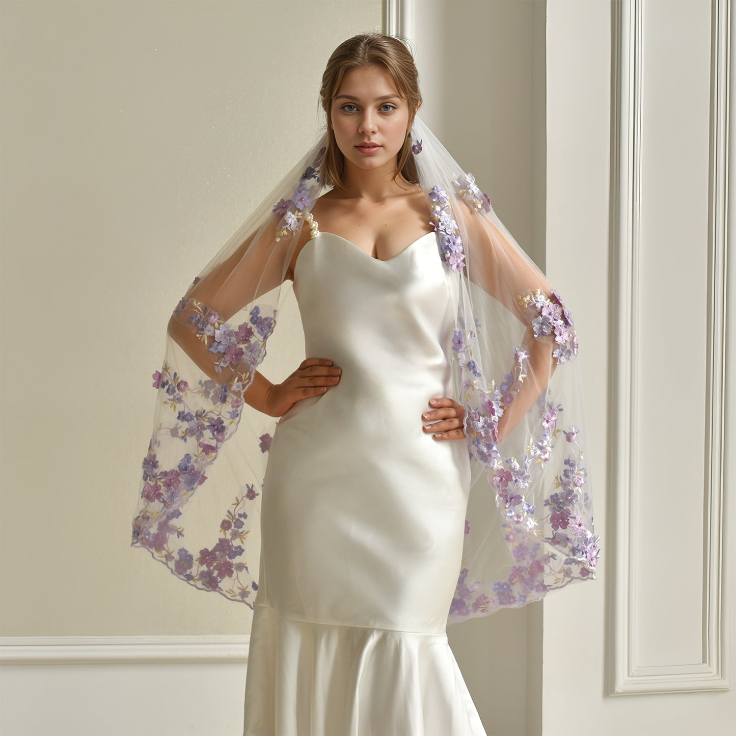 M181-I lavender mesh hair comb