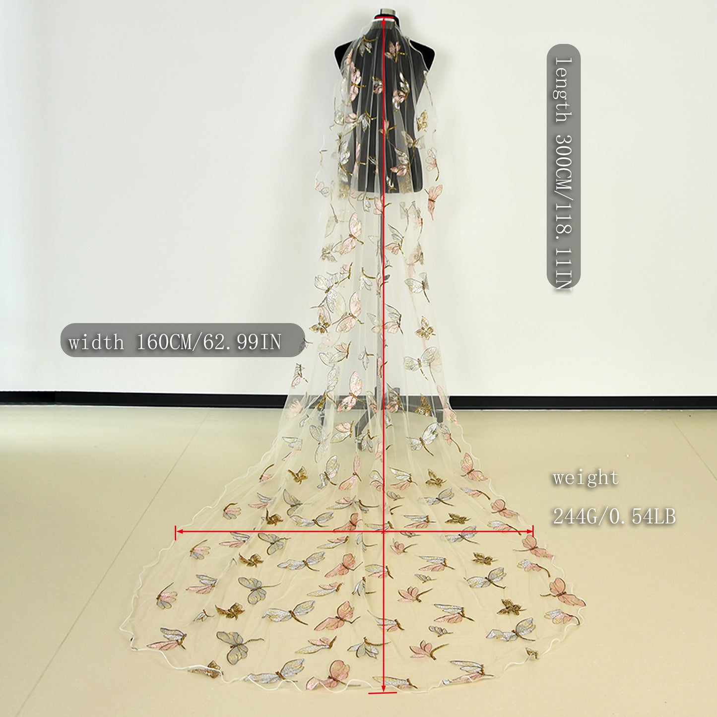 M44-Y ivory mesh flower hair comb