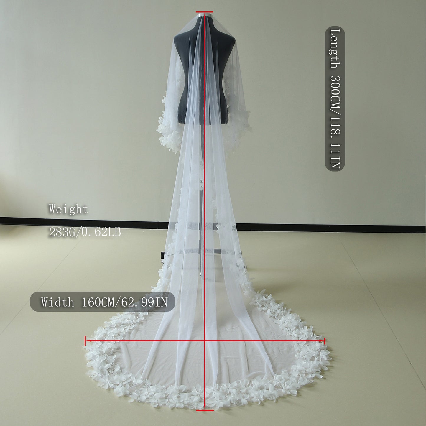 M97-WN1.5 ivory mesh flower hair comb