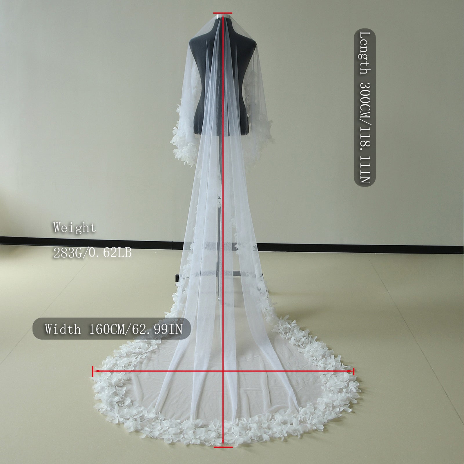 M97-WN1.5 ivory mesh flower hair comb