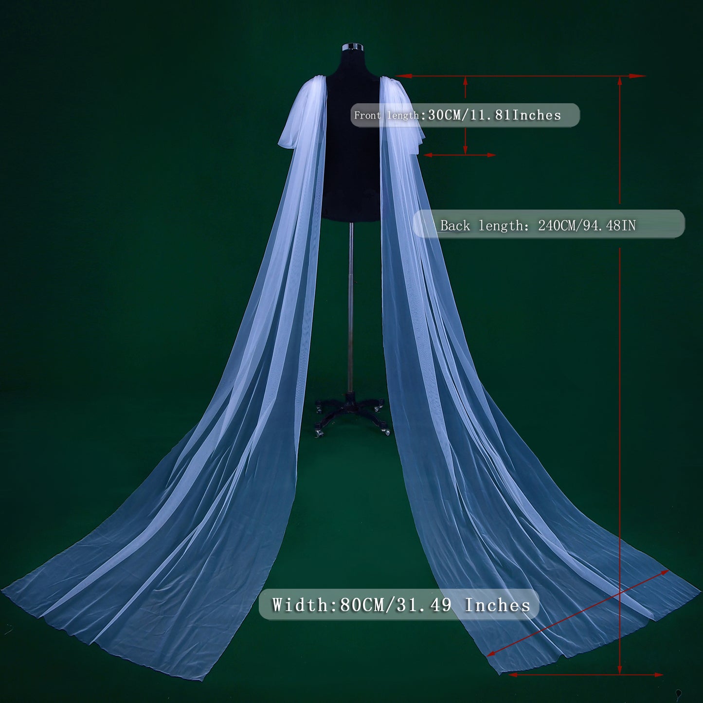 MG06-I white mesh veil