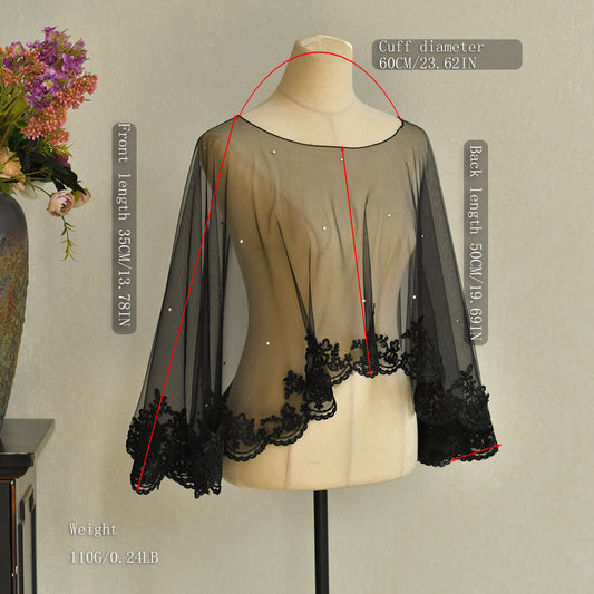 MG08 black mesh veil