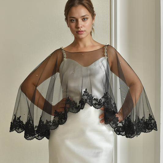 MG08 black mesh veil