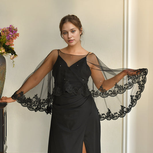 MG08 black mesh veil