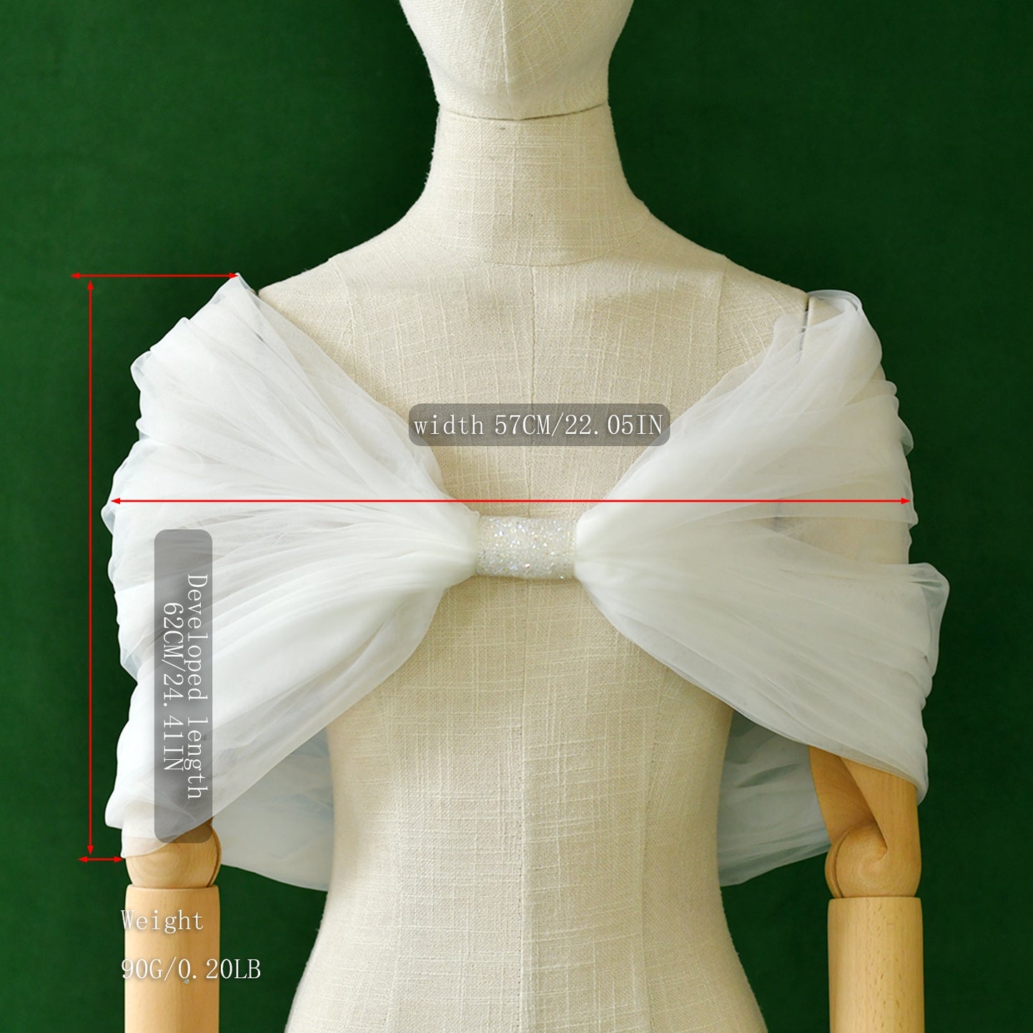 MG29-I white mesh veil