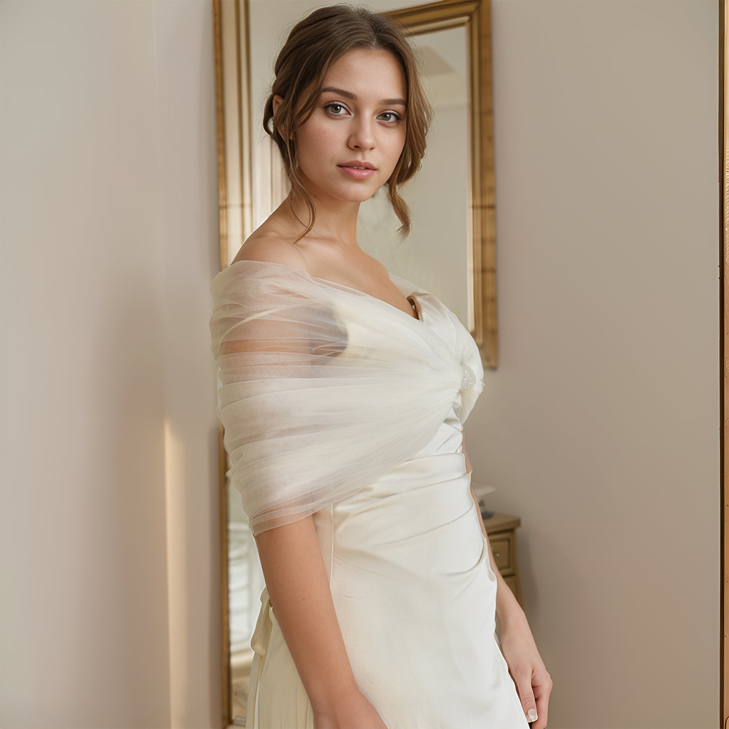 MG29-I white mesh veil