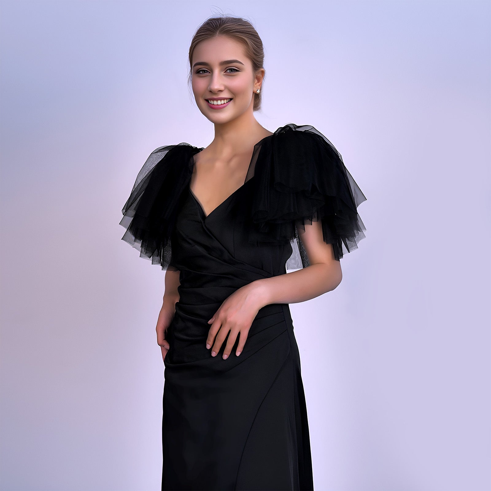 MG50-B black mesh veil