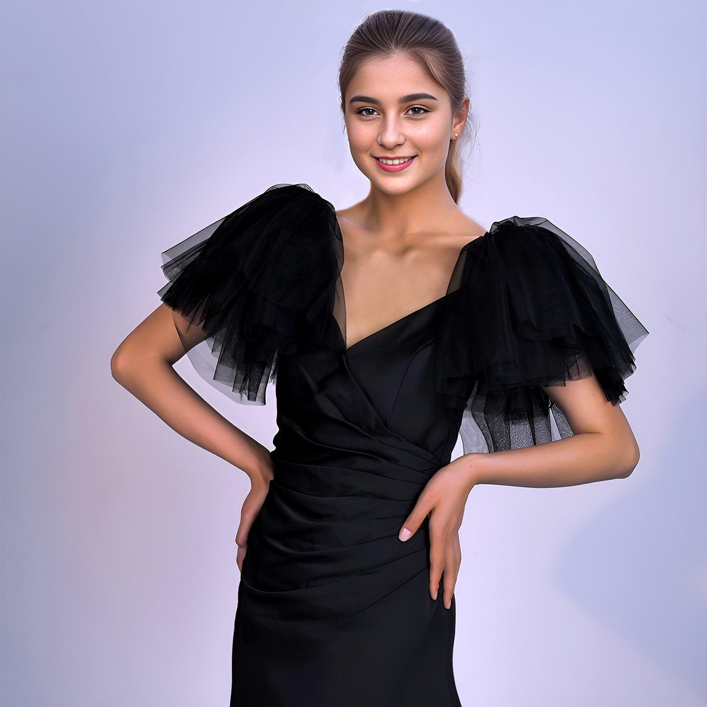 MG50-B black mesh veil