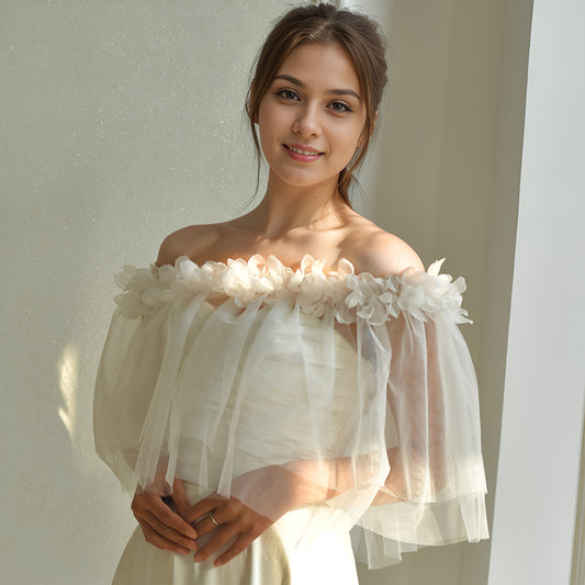 MG57-I ivory mesh veil