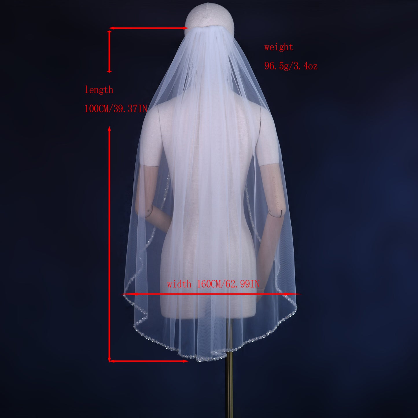 V235-IY1 white mesh hair comb