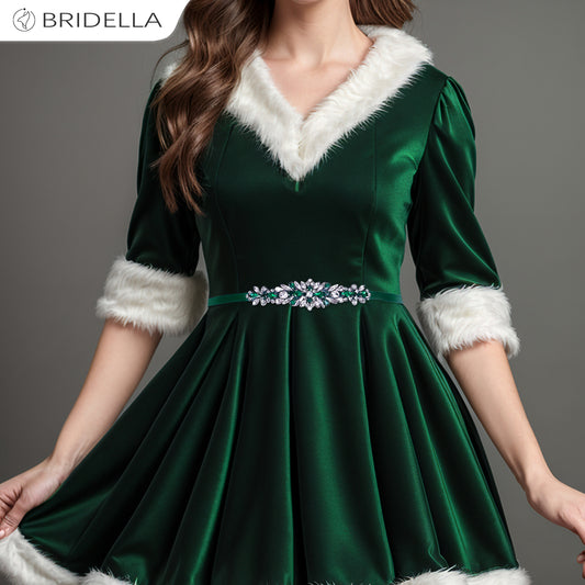 BS160KL green rhinestone belt