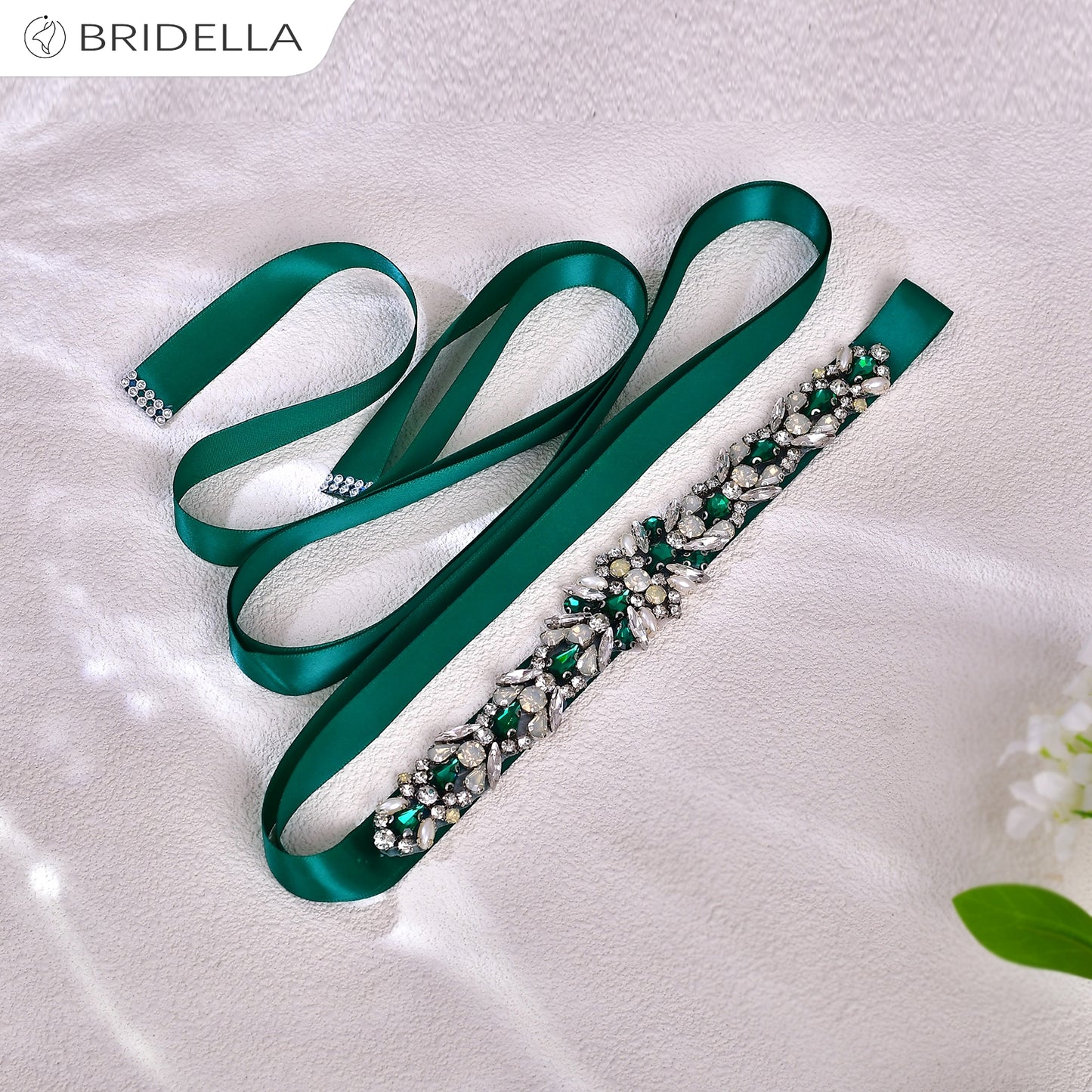 BS57KL green rhinestone belt